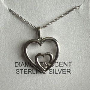 Diamond accent sterling silver necklace